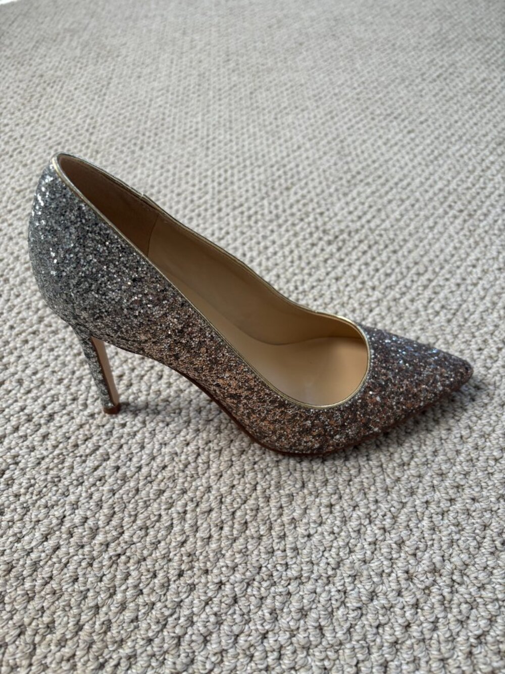 Marc Fisher Garicky pointed-toe Pumps, Pink/Silver Ombre Design, Size 7 - Picture 7 of 12